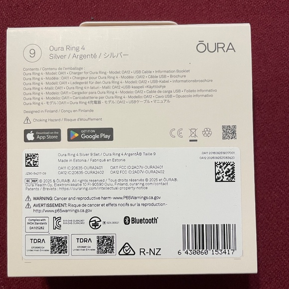 Oura Ring Gen 4 - Size 9 - Silver - BRAND NEW IN SEALED BOX - Picture 2 of 3